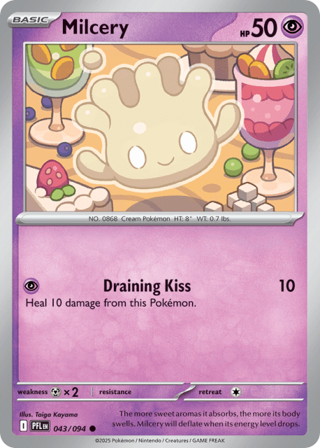 Milcery (Reverse Holofoil) (43) — Phantasmal Flames