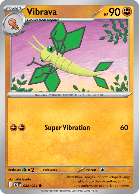 Vibrava (Reverse Holofoil) (52) — Phantasmal Flames
