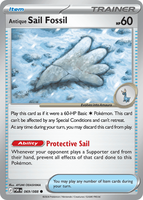 Antique Sail Fossil (Reverse Holofoil) (69) — Perfect Order