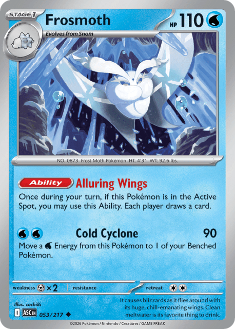 Frosmoth (Friend Ball Reverse Holofoil) (53) — Ascended Heroes