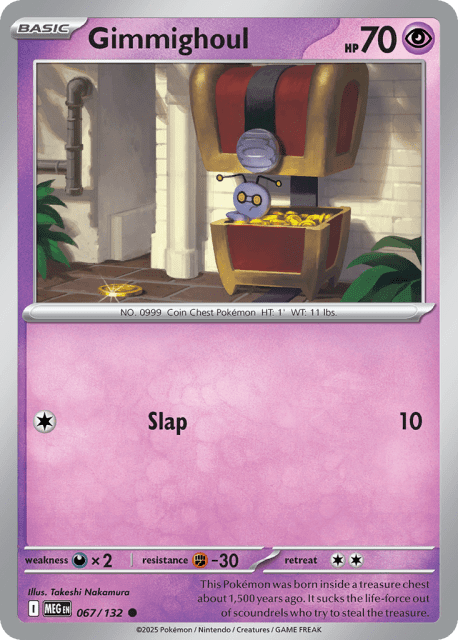 Gimmighoul (Reverse Holofoil) (67) — Mega Evolution