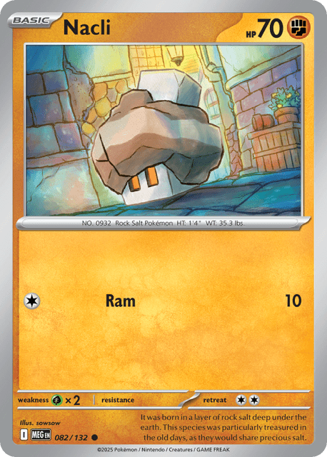 Nacli (Reverse Holofoil) (82) — Mega Evolution