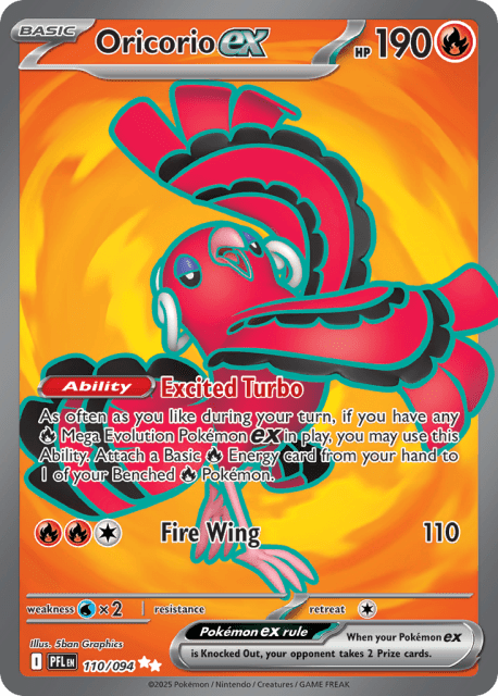 Oricorio ex (Holofoil) (110) — Phantasmal Flames