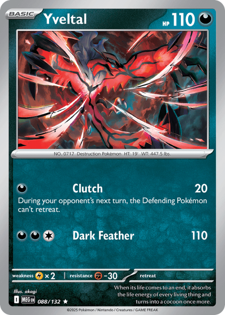 Yveltal (Holofoil) (88) — Mega Evolution