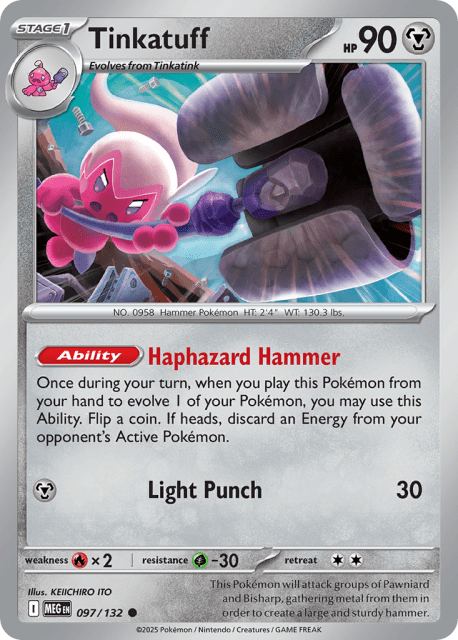 Tinkatuff (Reverse Holofoil) (97) — Mega Evolution