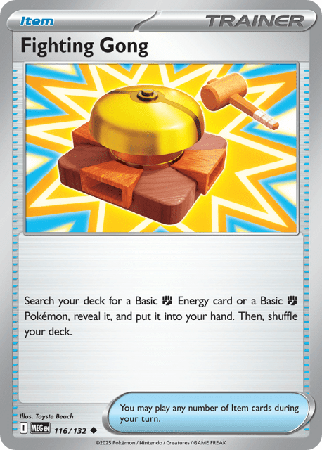 Fighting Gong (Reverse Holofoil) (116) — Mega Evolution
