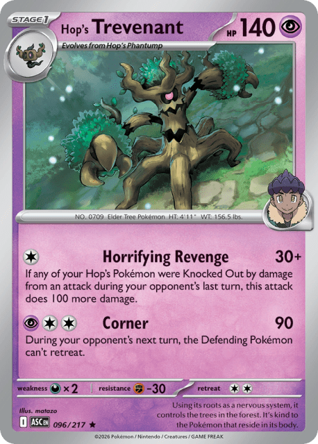 Hop's Trevenant (Energy Reverse Holofoil) (96) — Ascended Heroes