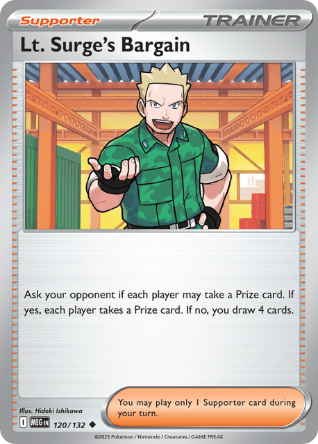 Lt. Surge's Bargain (120) — Mega Evolution