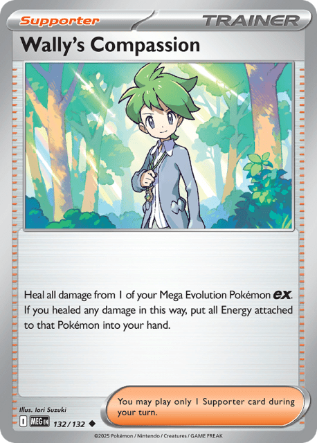 Wally's Compassion (Reverse Holofoil) (132) — Mega Evolution