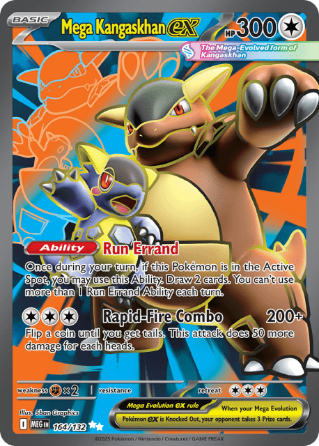 Mega Kangaskhan ex (Holofoil) (164) — Mega Evolution