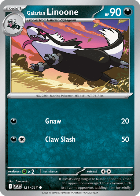 Galarian Linoone (Energy Reverse Holofoil) (131) — Ascended Heroes