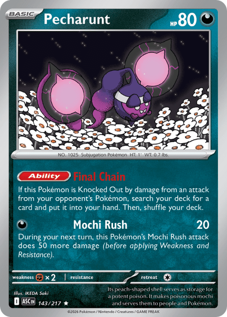 Pecharunt (Holofoil) (143) — Ascended Heroes