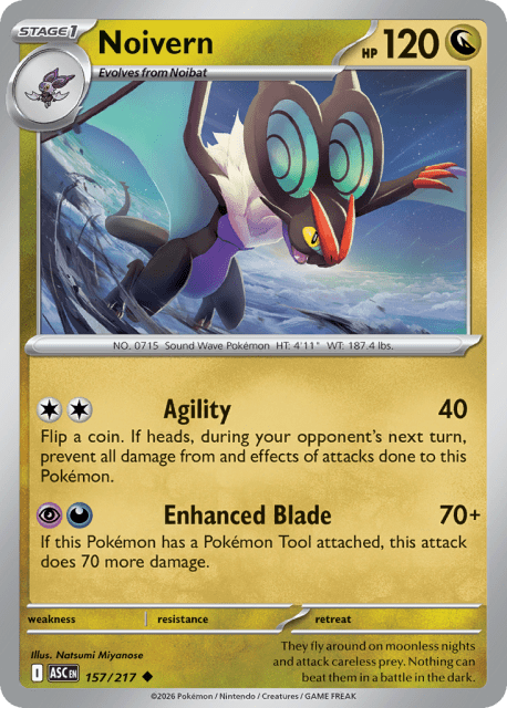 Noivern (Energy Reverse Holofoil) (157) — Ascended Heroes