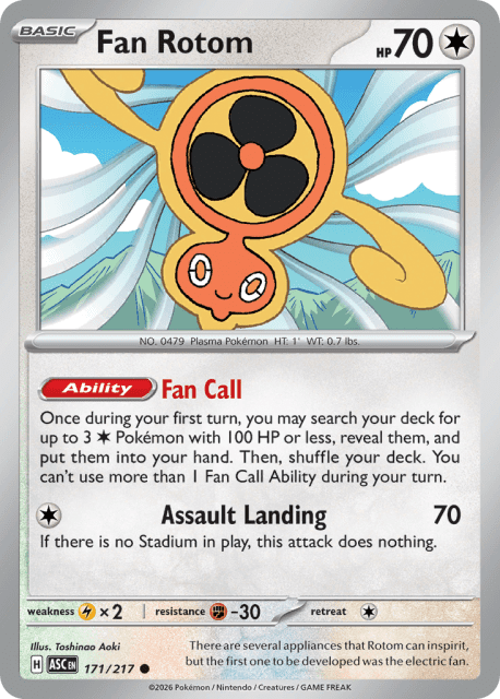 Fan Rotom (Energy Reverse Holofoil) (171) — Ascended Heroes