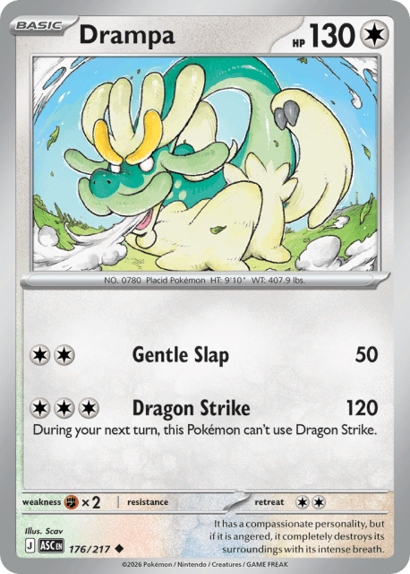 Drampa (Friend Ball Reverse Holofoil) (176) — Ascended Heroes