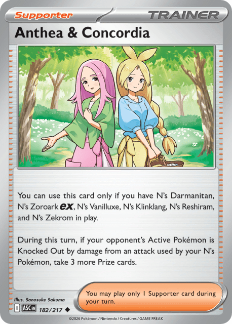 Anthea & Concordia (Reverse Holofoil) (182) — Ascended Heroes