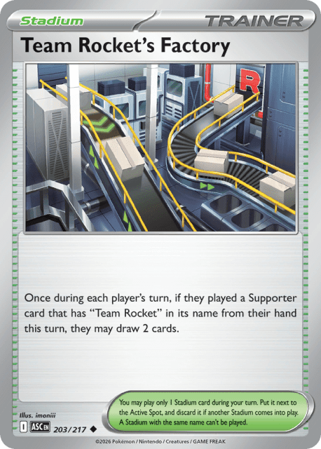 Team Rocket's Factory (Reverse Holofoil) (203) — Ascended Heroes