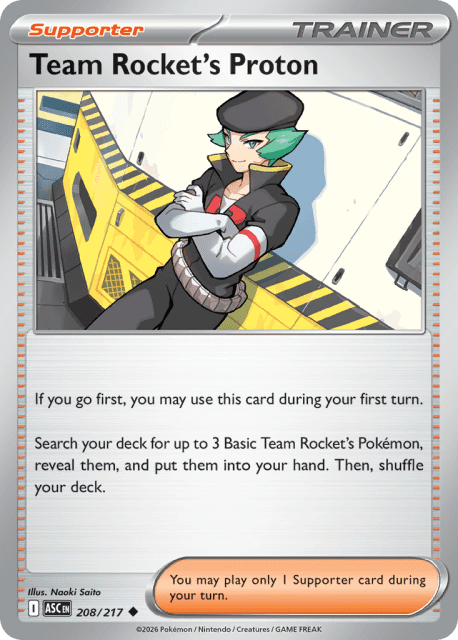 Team Rocket's Proton (Reverse Holofoil) (208) — Ascended Heroes