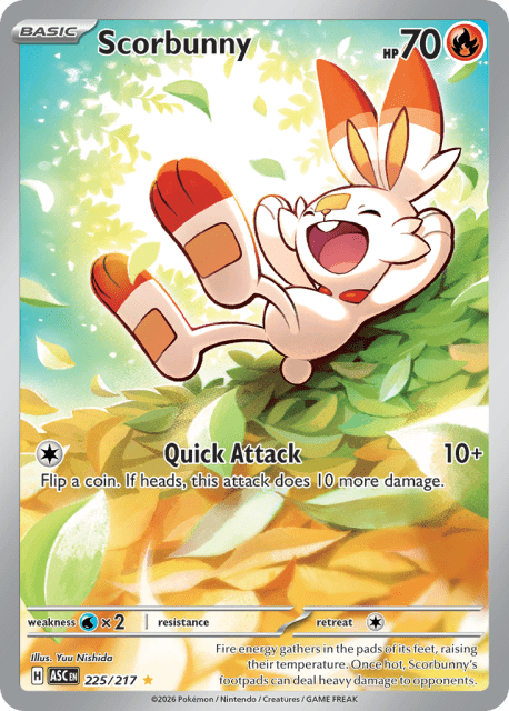 Scorbunny (Holofoil) (225) — Ascended Heroes