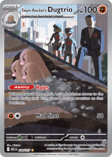 Team Rocket's Dugtrio (Holofoil) (239) — Ascended Heroes