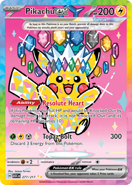 Pikachu ex (Holofoil) (277) — Ascended Heroes