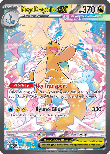 Mega Dragonite ex (Holofoil) (290) — Ascended Heroes