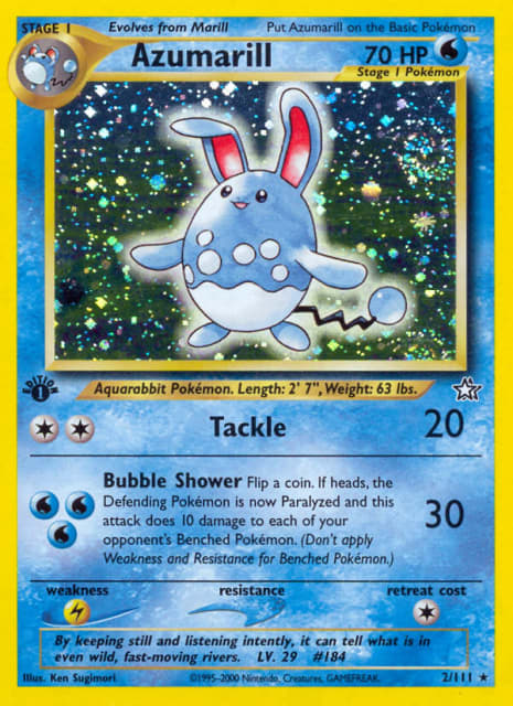 Azumarill (First Edition Holofoil) (2) — Neo Genesis