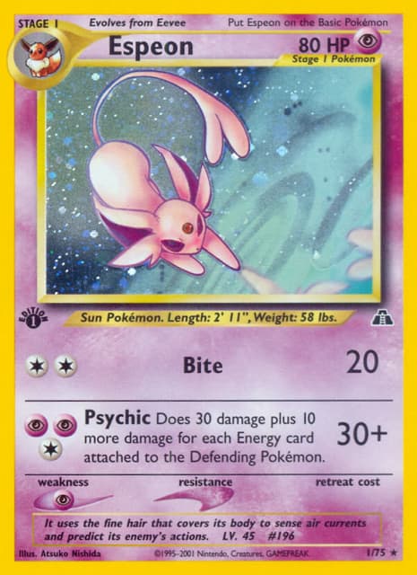 Espeon (Unlimited Holofoil) (1) — Neo Discovery