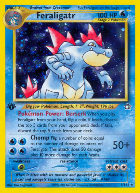 Feraligatr (Unlimited Holofoil) (4) — Neo Genesis