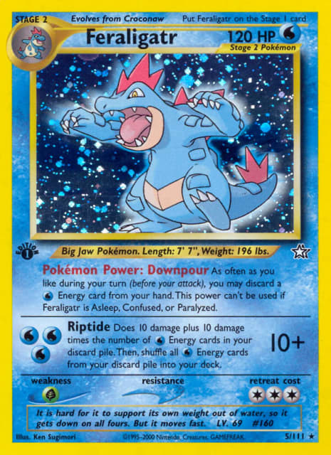 Feraligatr (First Edition Holofoil) (5) — Neo Genesis