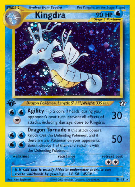 Kingdra (First Edition Holofoil) (8) — Neo Genesis