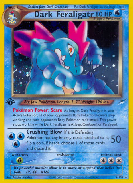 Dark Feraligatr (Unlimited Holofoil) (5) — Neo Destiny
