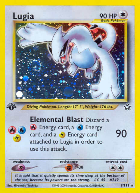 Lugia (Unlimited Holofoil) (9) — Neo Genesis