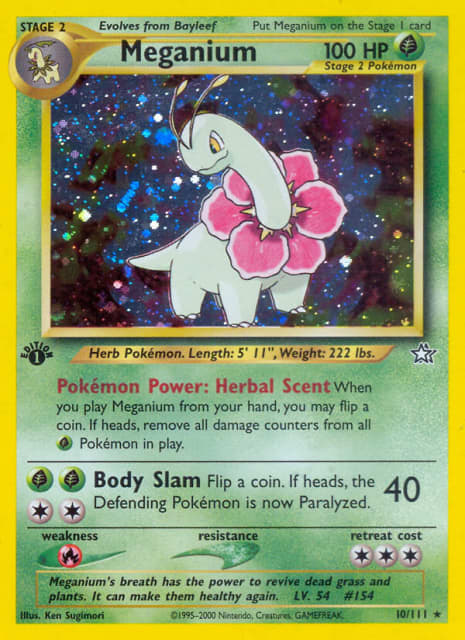 Meganium (Unlimited Holofoil) (10) — Neo Genesis