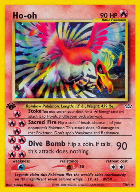 Ho-oh (Unlimited Holofoil) (7) — Neo Revelation