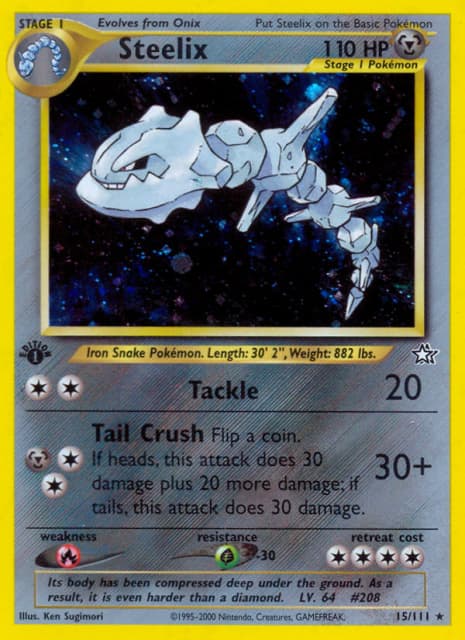 Steelix (Unlimited Holofoil) (15) — Neo Genesis