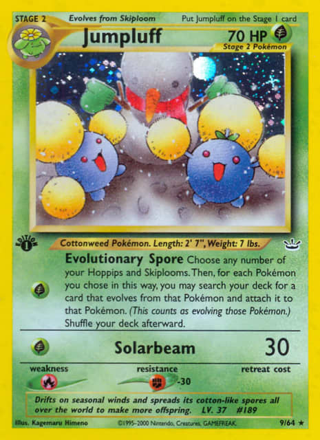 Jumpluff (Unlimited Holofoil) (9) — Neo Revelation