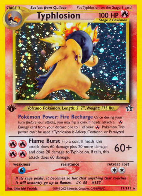 Typhlosion (Unlimited Holofoil) (17) — Neo Genesis