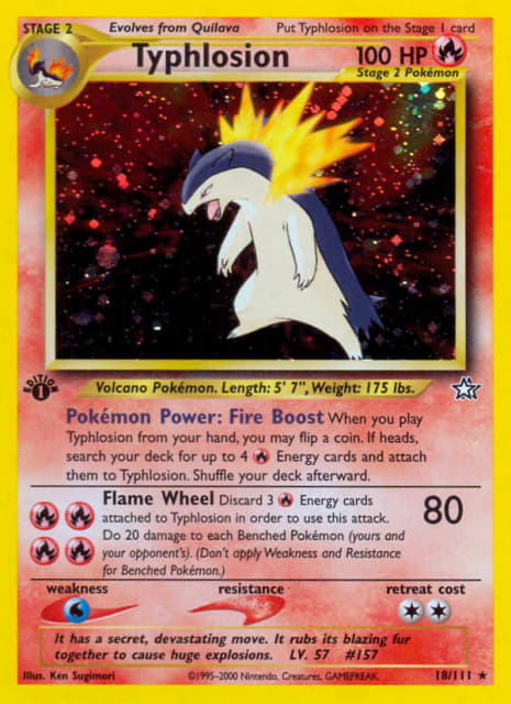 Typhlosion (First Edition Holofoil) (18) — Neo Genesis