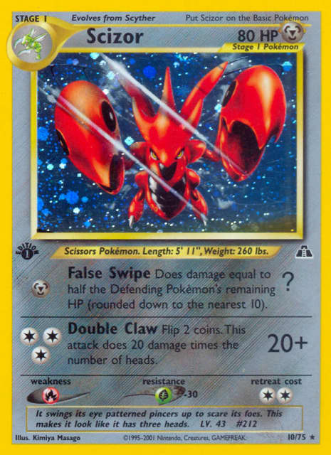 Scizor (Unlimited Holofoil) (10) — Neo Discovery