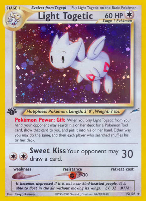 Light Togetic (Unlimited Holofoil) (15) — Neo Destiny