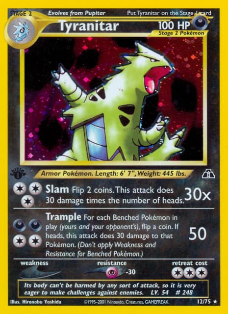 Tyranitar (First Edition Holofoil) (12) — Neo Discovery