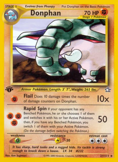 Donphan (First Edition) (21) — Neo Genesis