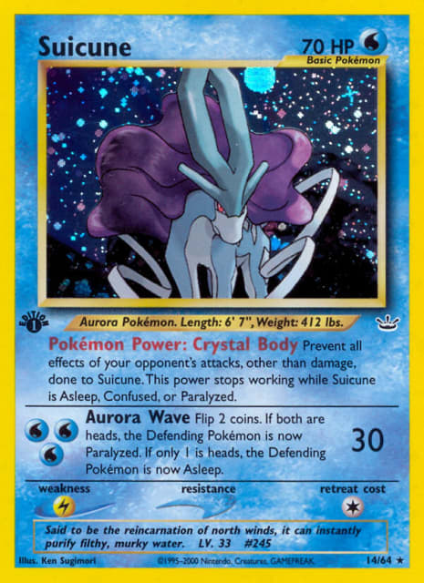 Suicune (Unlimited Holofoil) (14) — Neo Revelation