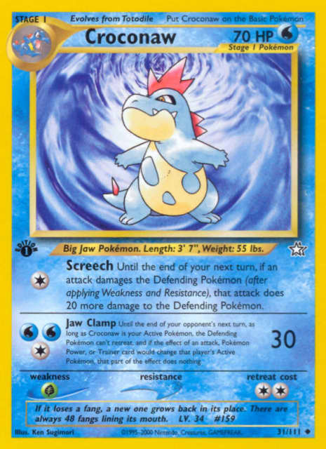 Croconaw (Unlimited) (31) — Neo Genesis