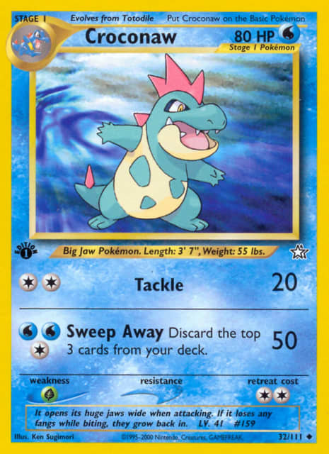Croconaw (First Edition) (32) — Neo Genesis