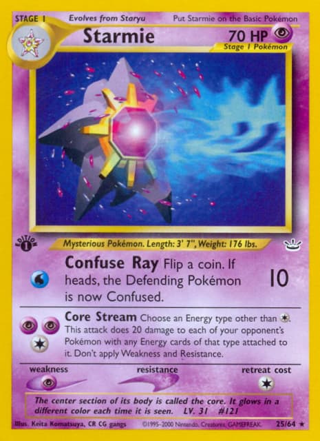 Starmie (Unlimited) (25) — Neo Revelation
