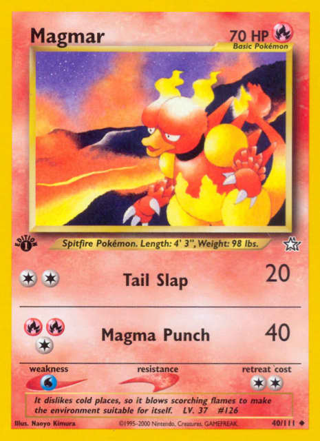 Magmar (First Edition) (40) — Neo Genesis