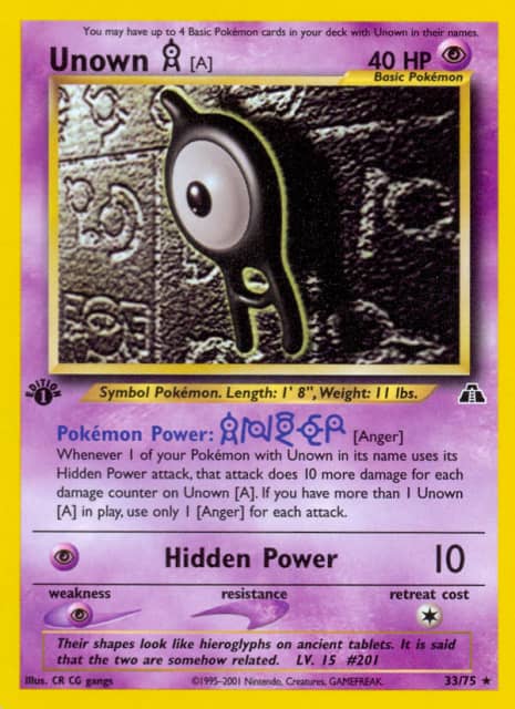 Unown [A] (Unlimited) (33) — Neo Discovery
