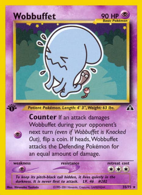 Wobbuffet (First Edition) (35) — Neo Discovery
